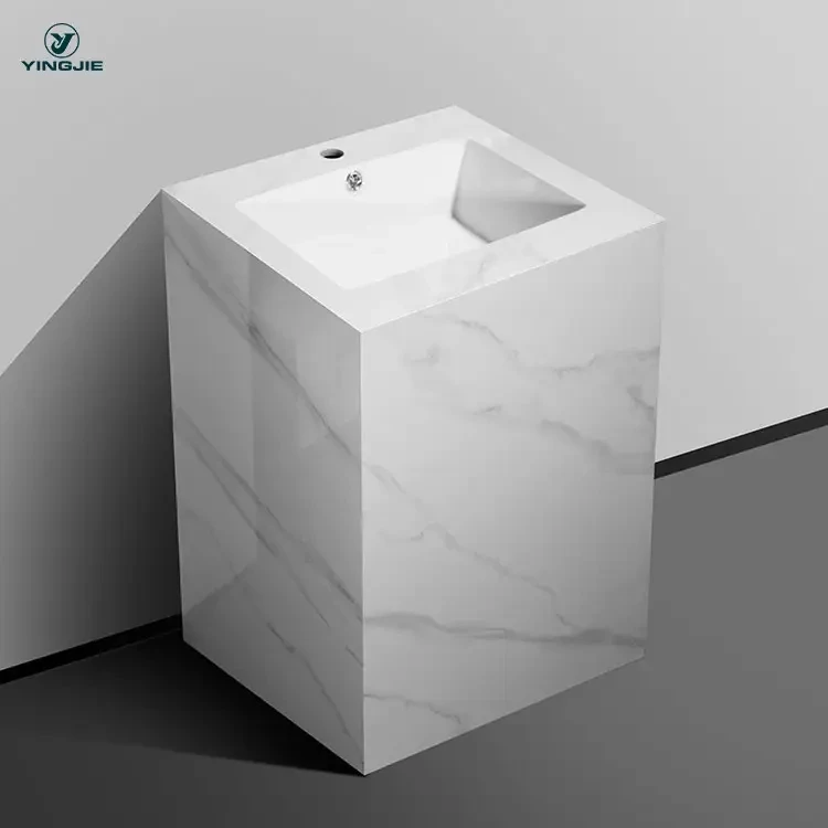 Cuenca Pedestal de Mármol Piedra Sinterada Cuadrada